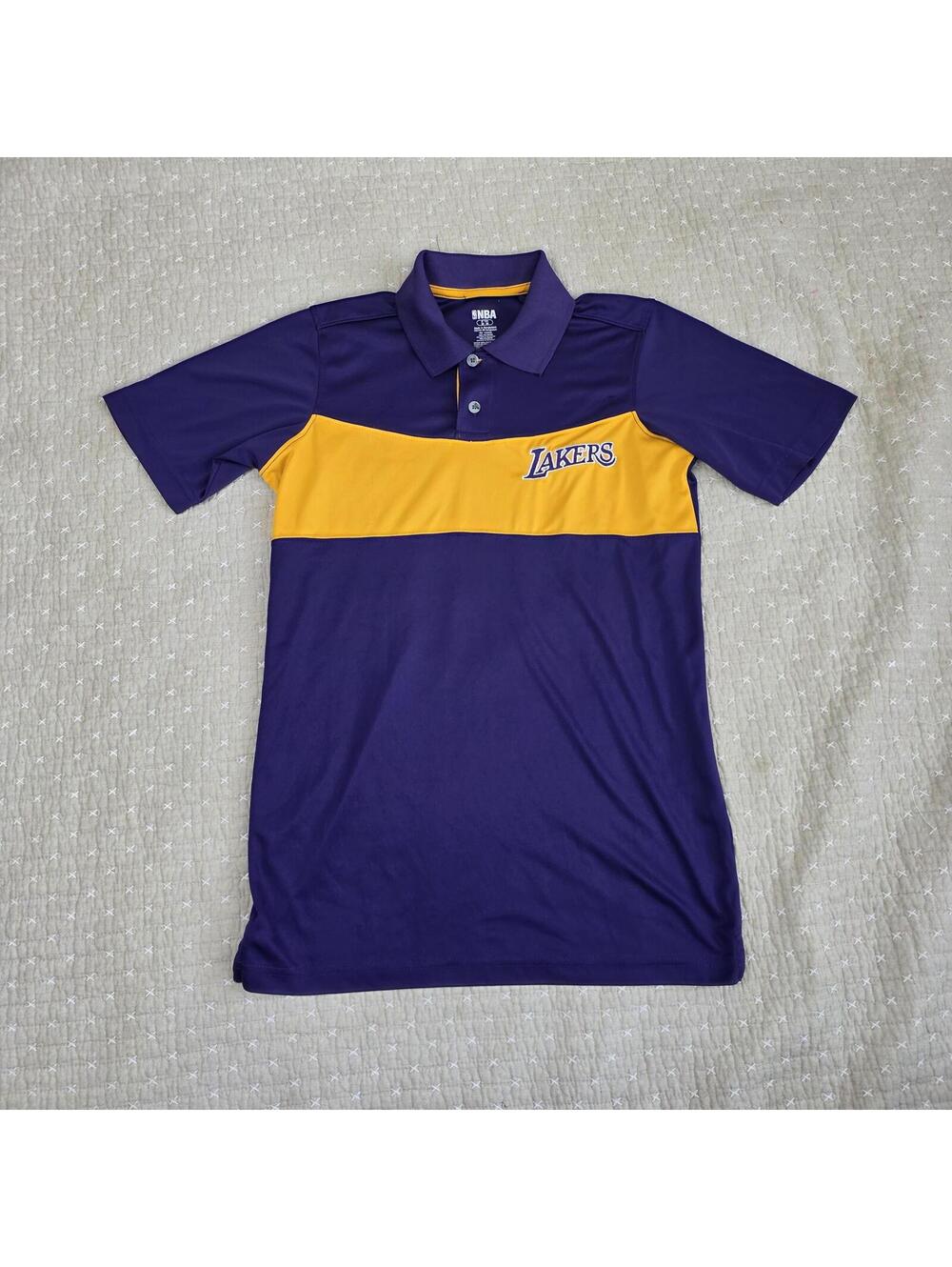 NBA Los Angeles Lakers Short-Sleeve Polo Shirt sz Sm